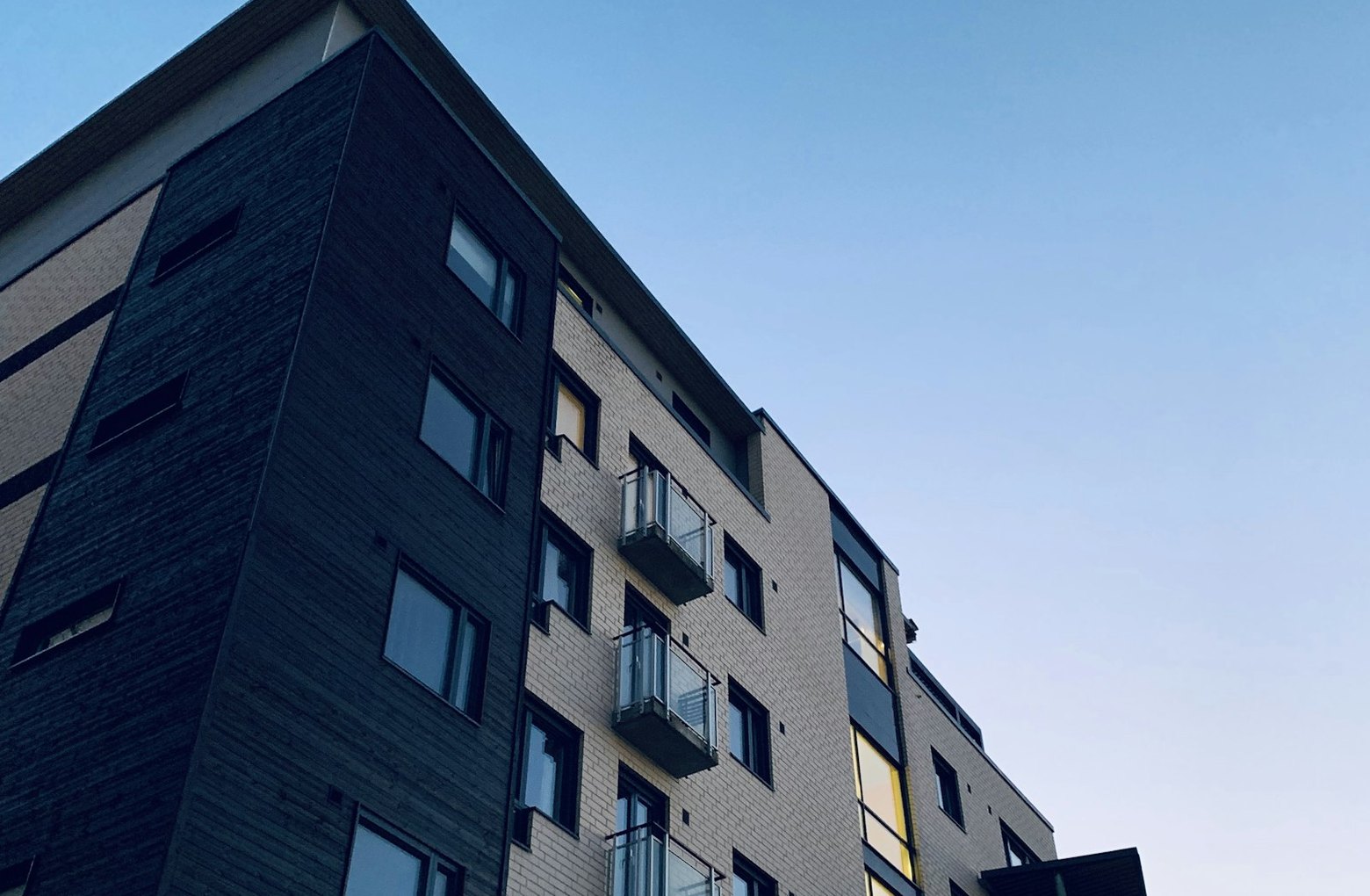 Modern apartment building exterior